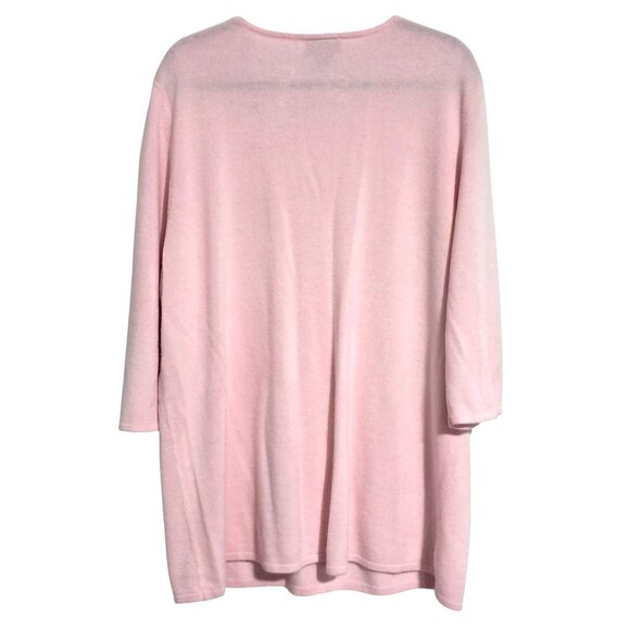 VIntage 1993 Maggie Barnes Womens 2X Pink Beaded Sweater Sequin Floral Plus Size - Picture 5 of 9